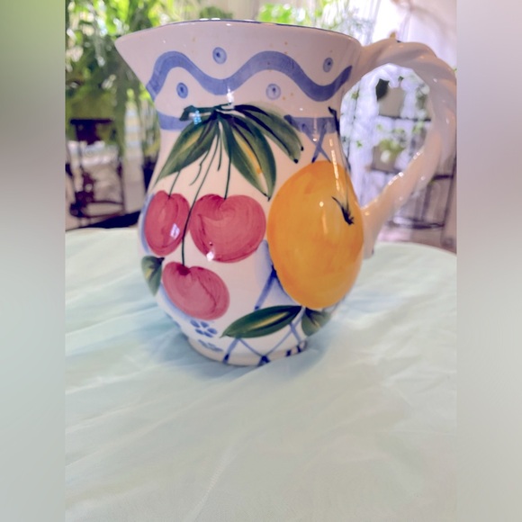 CERAMIC PITCHER HAND PAINTED - Picture 4 of 8